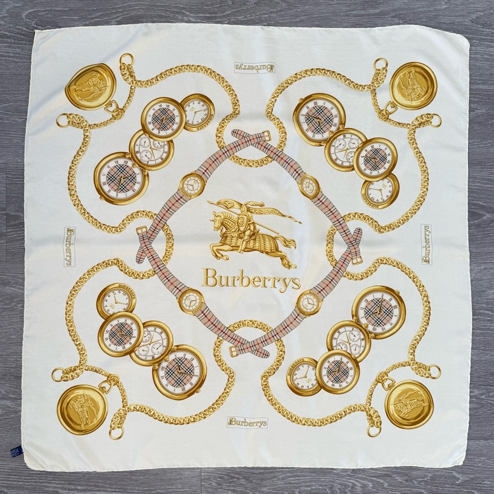 Burberry Silk Vintage Ivory Scarf